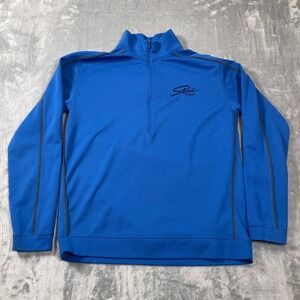 Mens Stowe Vermont Quarter Zip Pullover Athletic Top Blue Size M